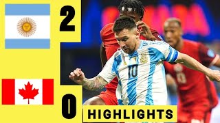 🔴 Argentina vs Canada ( 2 - 0 ) HIGHLIGHTs: all goals, Messi, D.Martinez, Alvarez & Martinez goal