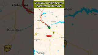 Mumbai to Bengaluru Highway & Distance. #shorts #short #viral #travel #india #reels #mumbai #map