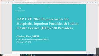 DAP CYE 2022 Req. for Hospitals, Inpatient Facilities & Indian Health Service (IHS)/638 Providers