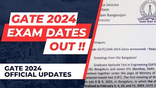 GATE 2024 OFFICIAL UPDATE || GATE 2024 EXAM DATES || GATE 2024 SCHEDULE RELEASE @ENGINEERSACADEMY18