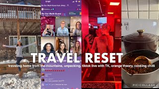 VLOGMAS 21 | resetting post travel, unpacking, tiktok live with TK, orange theory, chilli night