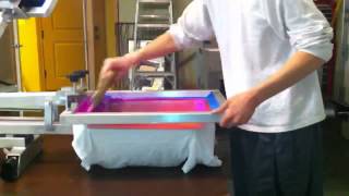 Screen Printing 2 color time lapse