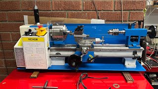 $400 Vevor mini lathe first use. I turned down some washers. automatic feed #lathe #machinery