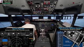 KRIC-KJFK | SayIntentions AI | X-Plane 12 | Zibo mod | Flightdeck Solutions | Home Cockpit 737-800