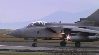 Tornado GR4 Lands, Taxis, takes off with full afterburners