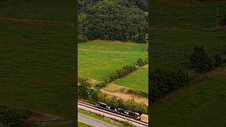 Along comes a train, Aerial 4K (Montgomery County, VA) -  DJI Mini 4 Pro