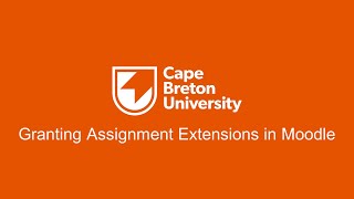 Granting Assignment Extensions in Moodle