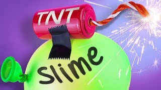 Making SLIME with BOMBS 💦 *NOT CLICKBAIT*