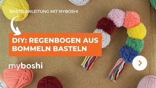 DIY Bommel-Regenbogen aus Wolle | myboshi