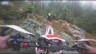 Dancing in the Rain on Flowy Single Track with a 2018 Beta 300RR