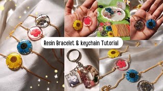 Resin Bracelet & Resin Keychain Tutorial🌷✨Epoxy Resin Art (⁠☆⁠▽⁠☆⁠)