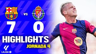 Barcelona vs Real Valladolid 7-0 | RESUMEN y GOLES - JORNADA 4 | LA LIGA 2024