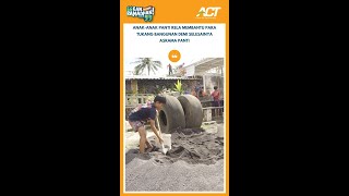 PERJUANGAN Anak-anak YATIM Ulul Albab Renovasi Asrama, Walau Lelah Tapi Berkah #shorts