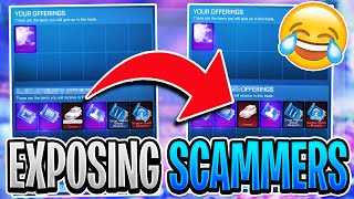 Exposing The DUMBEST SCAMMERS In Rocket League!