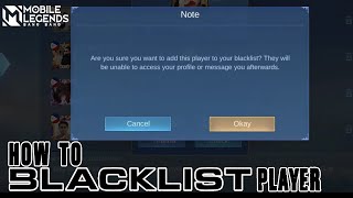 HOW TO BLOCK SOMEONE IN MOBILE LEGENDS 2023