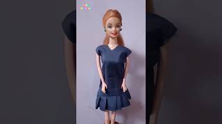 DIY Doll Dress 👗 || How To Make Barbie Doll Dress || Eshu Art&Craft #shorts #viralshorts #diy