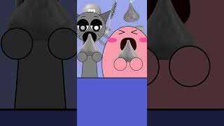 KIRBY VS GREY INCREDIBOX SPRUNKI - GREY EMOTICON FOOD MUKBANG - KIRBY ANIMATION