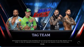 WWE 2K22 JOHN CENA AND BIG E VS THE USOS TAG MATCH GAME ON PS4#wwe #gameplay #gaming #games