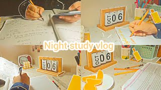 Night Study Vlog📚 | *Productive* study vlog🌷 | study motivation |  Bangladesh🇧🇩