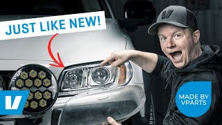 How to change headlightlens on Volvo V70, XC70 08-16 - Looks like new!