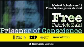 Presentazione poster vincitori contest "Free Patrick Zaki, prisoner of conscience"