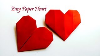 How To Make Easy Paper Heart | Origami Paper Heart Folding | Easy Creative Crafts