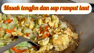 Masak tongfen dan sup rumput laut #pmitaiwan #taiwan #taiwanfood