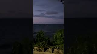 #cleveland #ohio #downtown #night #view from #lakewood #park #usa #summertime