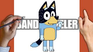 How to draw Bandit Heeler | Bluey | HVORDAN TEGNE | Step by Step