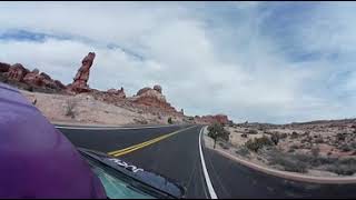 360 Degree Video Arches National Park Drive to Balanced Rock View Point Part 6