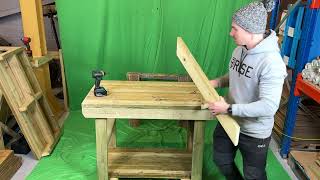 Mg Timber Products: 4-6FT Workbench With Backboard Assembly Demo