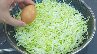 Cabbage with eggs is better than meat! Healthy, simple and delicious cabbage recipe