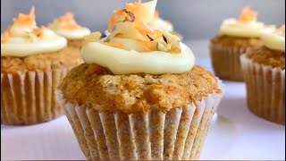 Carrot Cupcake Recipe | Carrot Cupcakes With Cream Cheese Frosting | Carrot Cupcakes