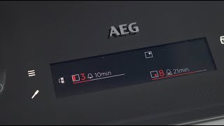 How to set the countdown timer on an induction hob with TFT screen | AEG Induction Hobs