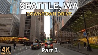 Downtown Drive Tour in SEATTLE, WA | Nature Sounds for Sleep and Study