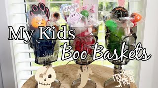 BOO BASKETS! What's in my kids boo baskets?