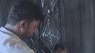 Computerized design on wall painting Grain || grain wall painting ||  new art