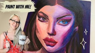 Acrylic Art Portrait Painting // Let's talk about storytelling