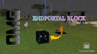 How to get the endportal block in minecraft bedrock edition !!