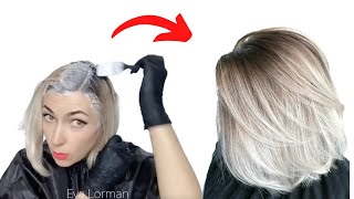 Beautiful dye hair in Blonde step by step at home | from black hair to blonde | tutorial dye