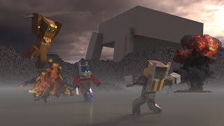 Transformers: Rise of the Beasts Teaser Battle Scene Minecraft Animation