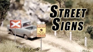 Make your own Street Signs - Model Railroad