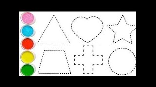 2d shapes drawing activity for kids, how to draw shapes, 2d shapes, colors song, Preschool Learning