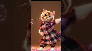 Cute cat dancing video 😁🤩#youtubeshorts #shortsviral #shorts #shortsfeed