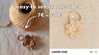 Idea en crochet para vender o regalar: llavero Sézane / tutorial paso a paso ganchillo