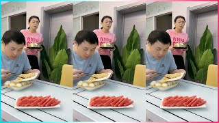 😂🍴Hilarious Husband vs. Wife Food Showdown: Who Will Win the Epic Battle? #funnyvideo