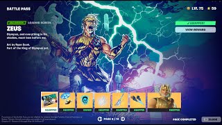 Fortnite | Battle Pass Reward Unlock | Page 9 | Zeus | Outfit Unlock | Preview Styles | C5S2.