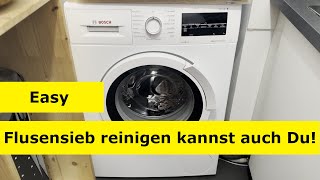 Flusensieb reinigen - Wie man das Sieb einer Waschmaschine säubert