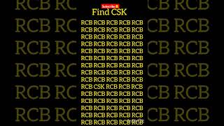 Find CSK #shortsfeed #shorts #viralshort #thecozyspot #find #braintest #brainteasers