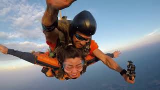 Salto de Paraquedas da Jaqueline na Queda Livre Paraquedismo dia 12 10 2017